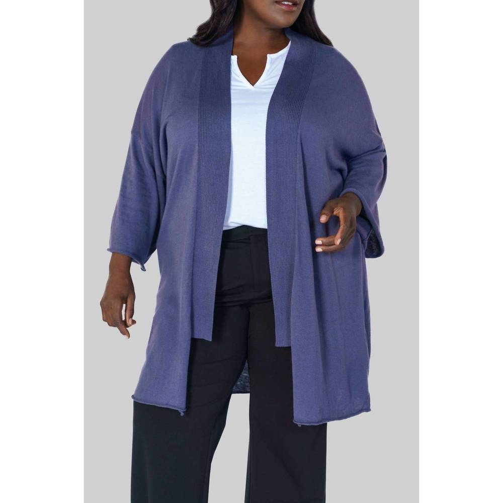 NEW BITTE KAI RAND mullein cotton cardigan - plus in blue